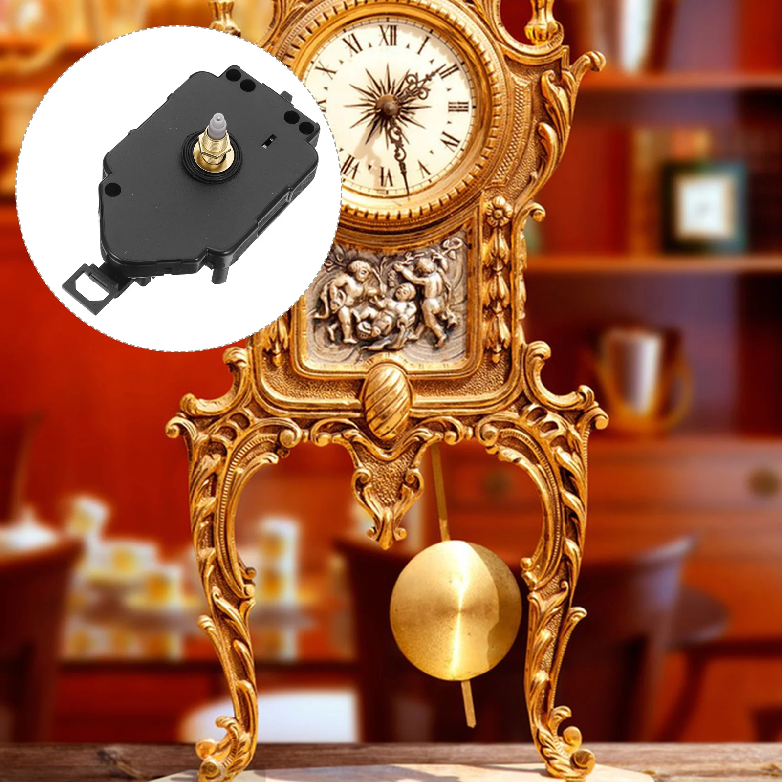 

Pendulum Clock Movement Silent Quartz Drive Unit Extended Shaft Replacement DIY Repair Kit for Wall Clock Accurate Timekeeping