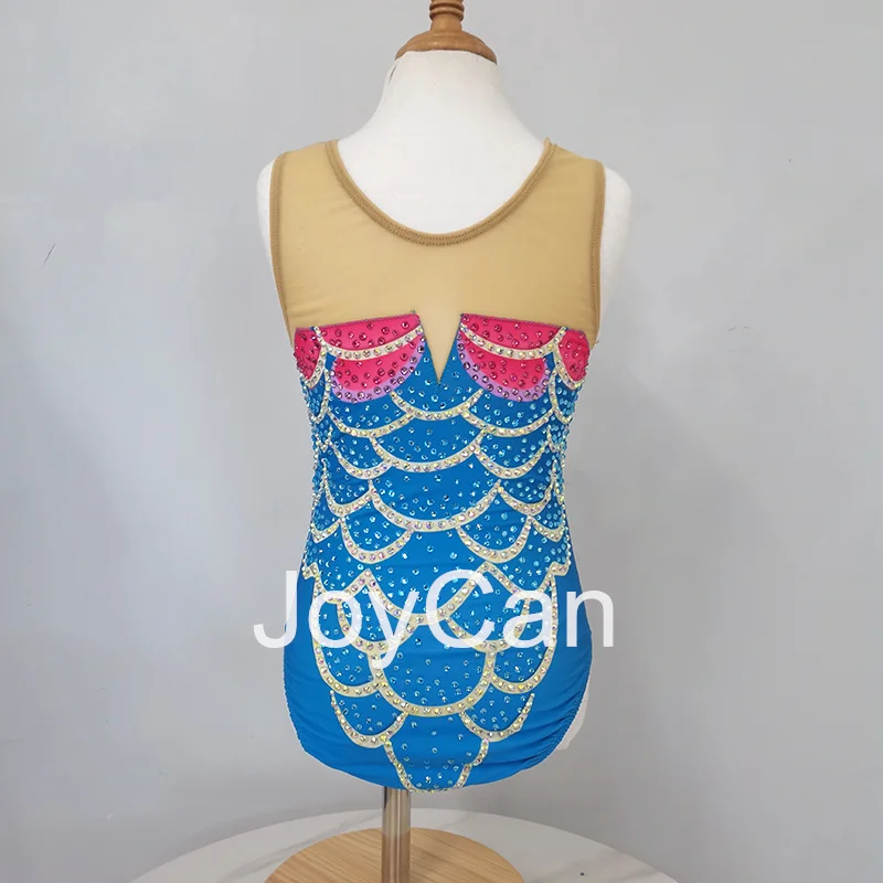 JoyCan Swimming suits Girls Women Blue Synchronized Swimming Wear for Competitiion