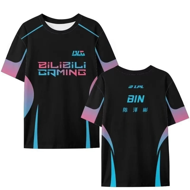 League of Legends Esports LPL BLG Team 3D Printed Team Uniform T-shirt Fashionable Casual Loose Thin Quick Drying Top