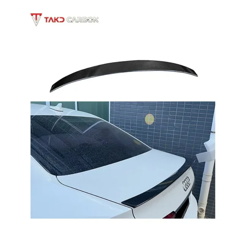

Hot Style S-Style Real 100%Dry Carbon Fiber Electric Rear Spoiler Wing universal trunk spoiler for cars For AUDI A4 S4 B9
