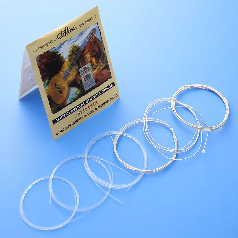 1pc Nylon Silver Acoustic Classical Guitar Strings A106 Nylon Strings Musical Instrument Strings 10*10.5cm