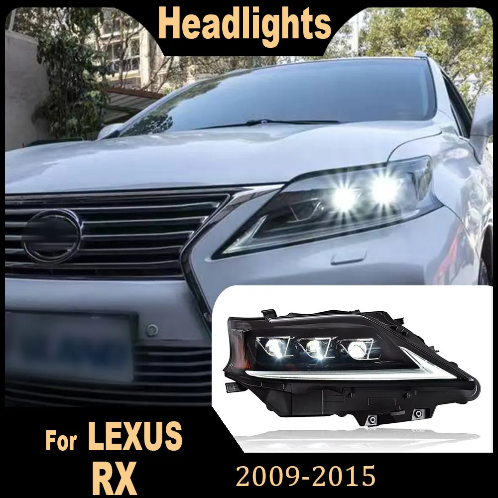 Head Lamp for Lexus RX 2009-2015 RX270 RX300  RX350 RX400 LED  Headlights Upgrade DRL Dynamic Signal Lamp Assembly Plug and play