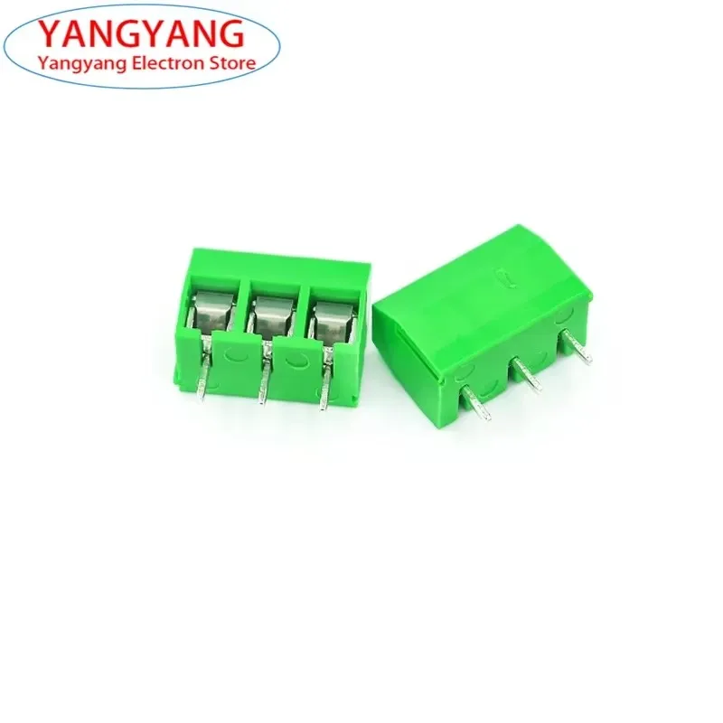 5Pcs KF301 2P 3P 4P Blue Green Spacing 5.0mm Connector Terminals KF301-2P KF301-3P KF301-4P Straight PCB Screw Terminal Block