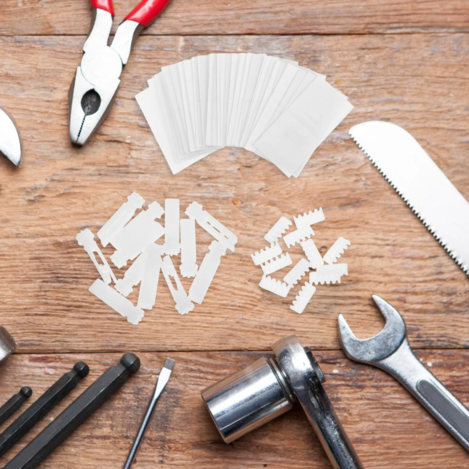 مجموعة واحدة من أدوات إصلاح الستائر العمودية، ملحقات بديلة للعتاد الجذعية البيضاء الشفافة للتشغيل السلس للمنزل والمكتب #2