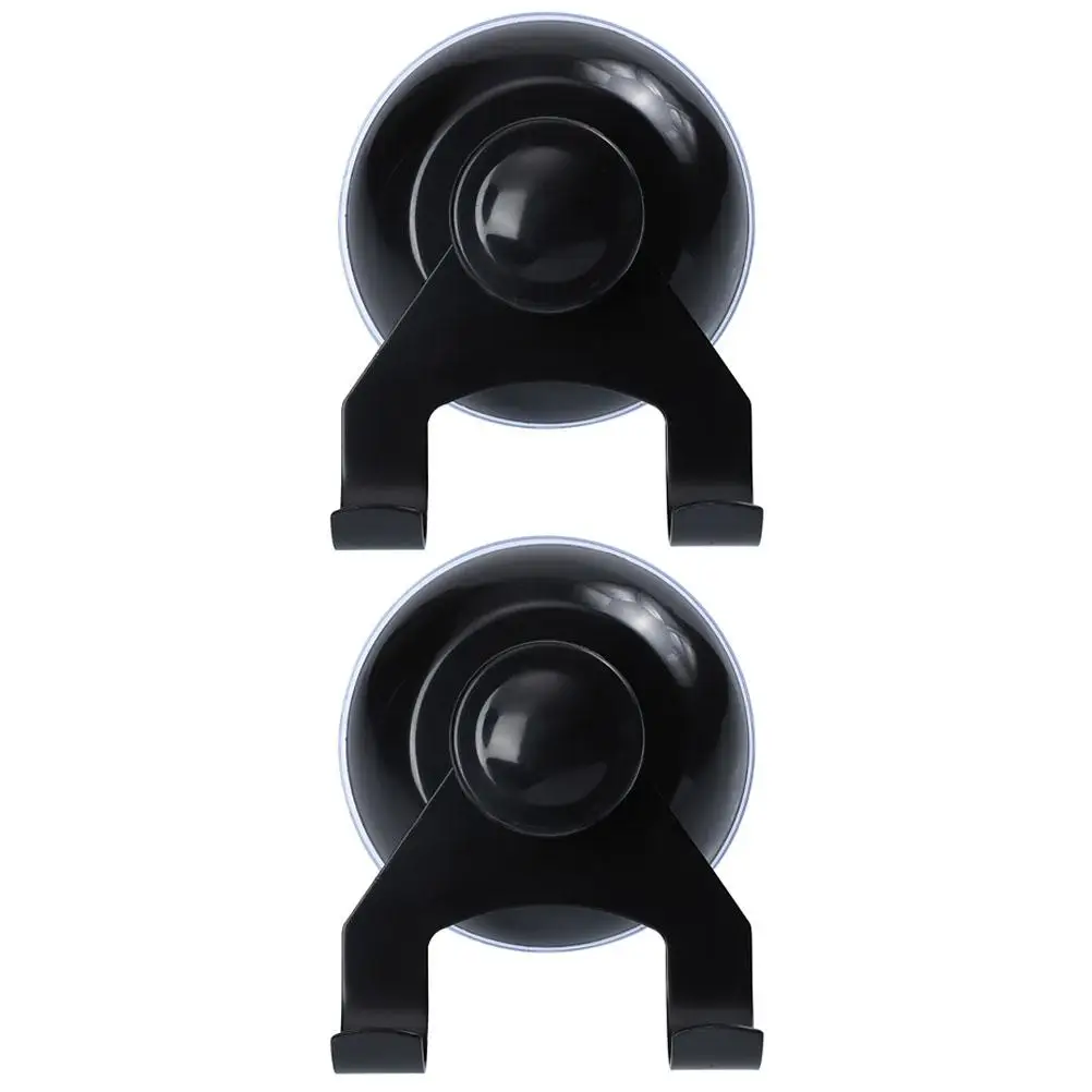 

2Pcs Stainless Steel Hooks Black Vacuum Suction Cup Heavy Duty Wall Mounted Bathroom Kitchen Glass Window Storage