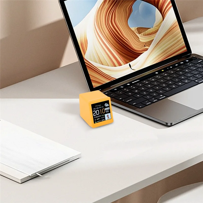 A11E-Smart WIFI Weather Station Clock DIY Cute GIF Animations Desktop Decoration Electronic Album Function MINI Clock B Easy Ins