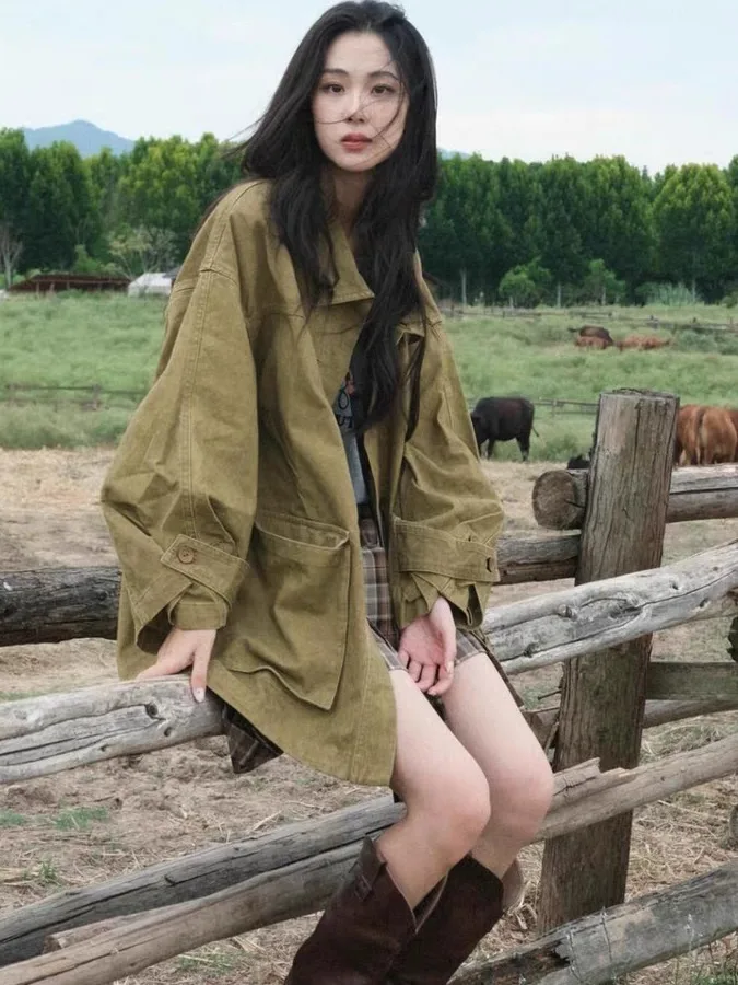 

Ele Workwear Sle Long Coat Women's Autumn Winter New Arrival High End Small Size ular Versatile Commute Polyester Fiber