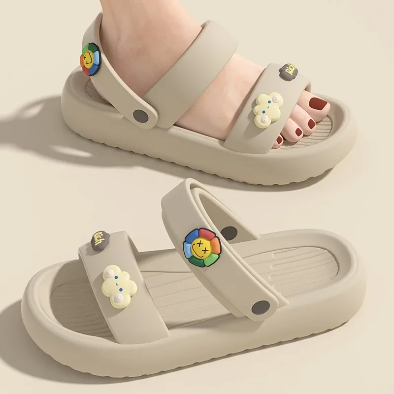 Pantofole da donna estive in cartone animato Sandali comodi con suola morbida casual per interni Pantofole da spiaggia per bambini all'aperto