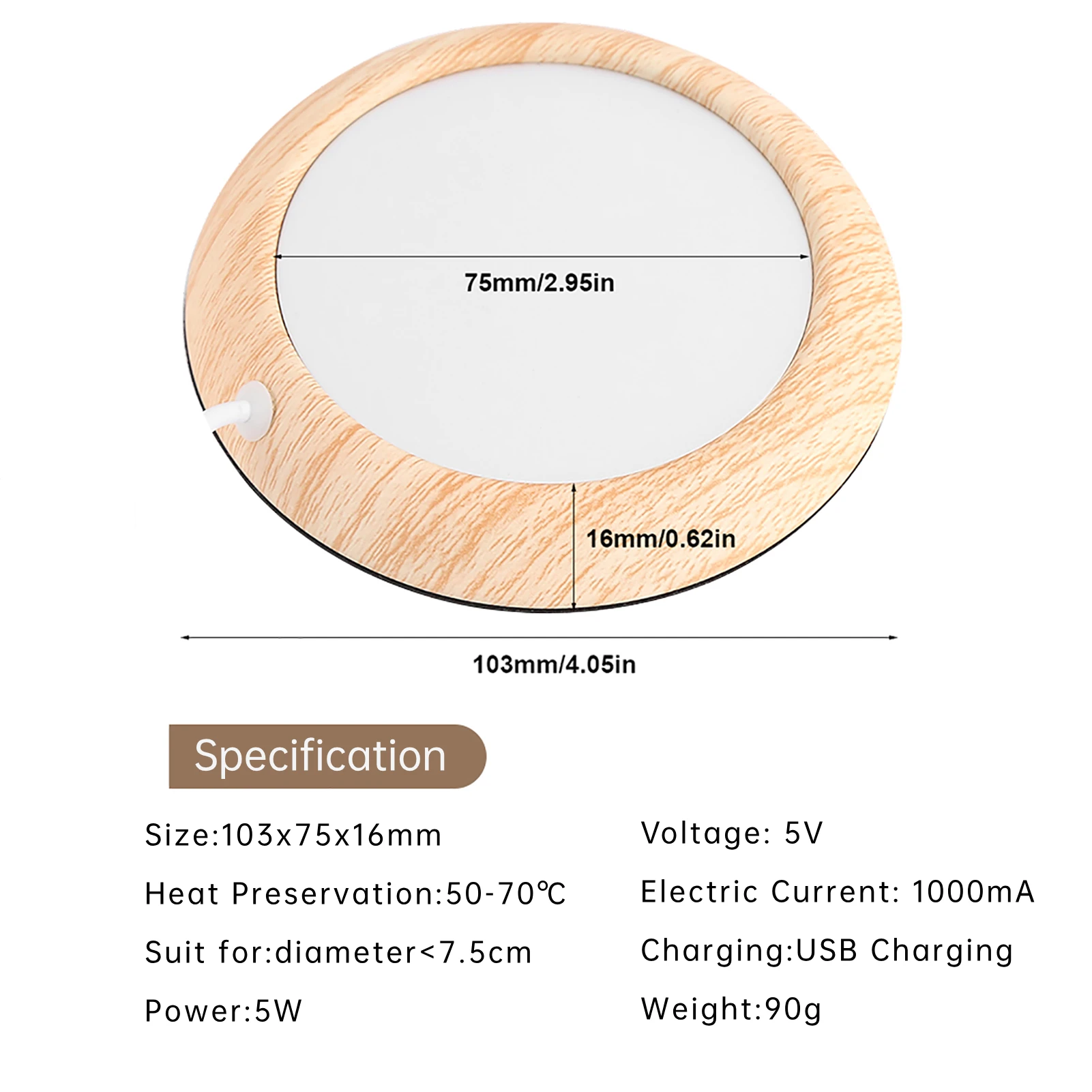 5V Mini Przenośny podgrzewacz kubków USB Mata do kawy Kubek Podgrzewacz Coaster Inteligentna termostatyczna płyta grzewcza Mleko Herbata Woda