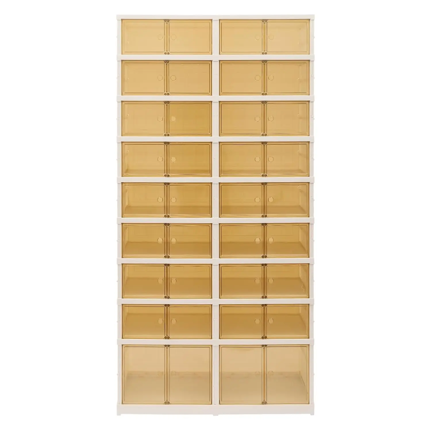 9-Tier Foldable Shoe Cabinet, Plastic Organizer, 36 Pairs, Magnetic & Pulley, Space-Saving for Entryway & Bedroom, Customized
