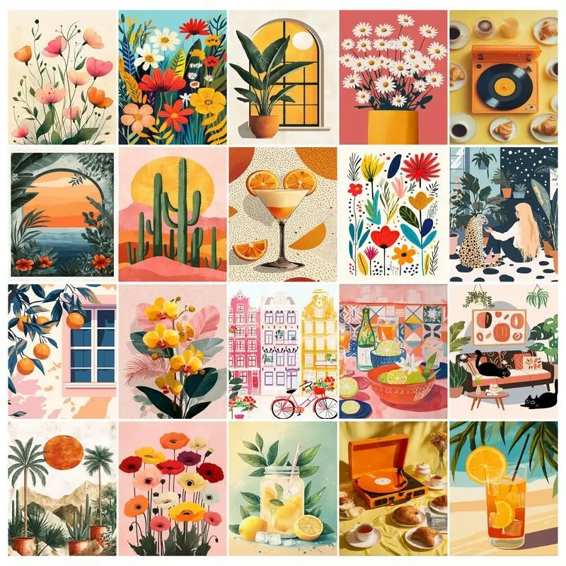 

SDOYUNO 40x50cm Painting By Number Flower Kits Handpainted Art Picture Acrylic Paint Drawing On Canvas Home Decoration DIY Gift