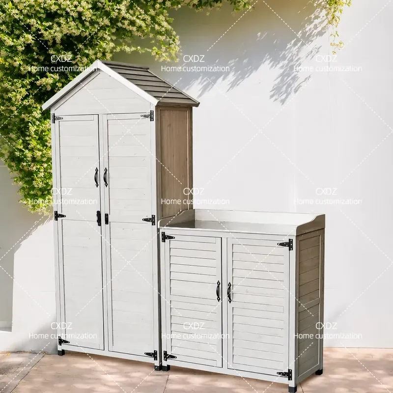 Outdoor locker Waterproof tool room Courtyard storage room Farm tool storage box Garden anti-corrosion storage cabinet