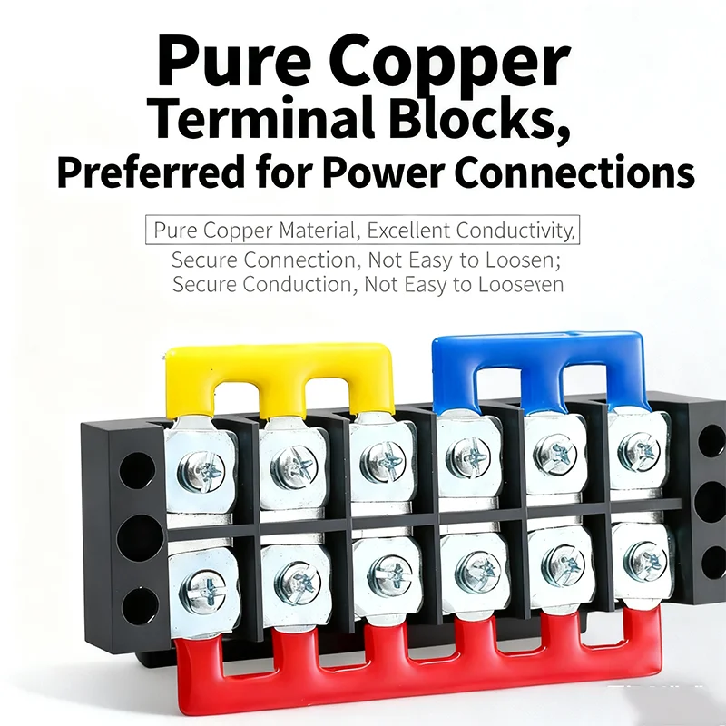 10pcs TB Terminal  2-3-4 Position 15A25A45A combined short circuit piece U-type copper breaker bus bar connecting