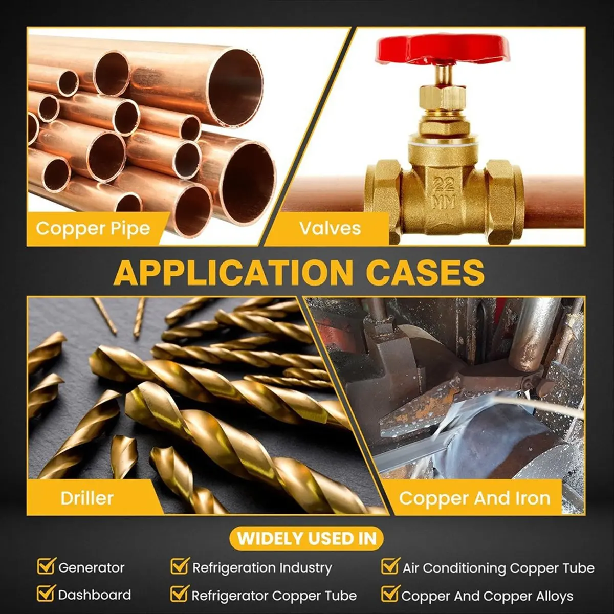 DT1144 TRENDY~40 Pcs Copper Brazing Rods Brass Brazing Rods for Air Conditioning, Refrigeration, Electrical Machines HVAC