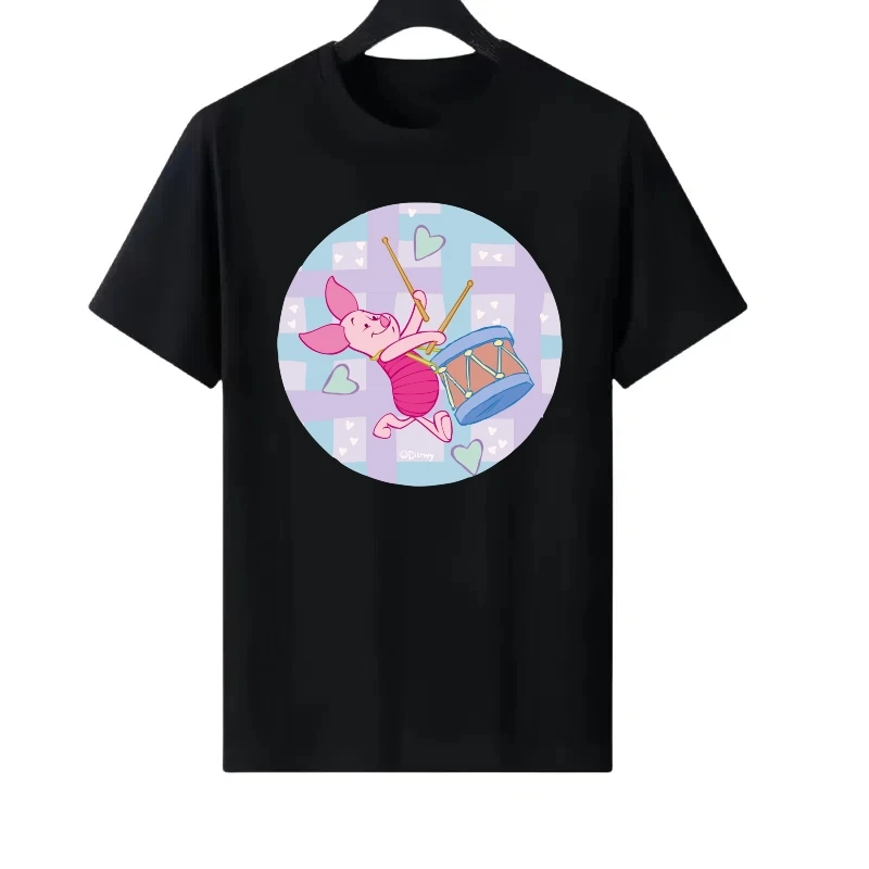 Disney Pooh Bär Muster Frau Mode Lässig Lose Eltern-kind-Kleidung Tops Damen Günstige Kurzen Ärmeln T-Shirt Sweatshirts