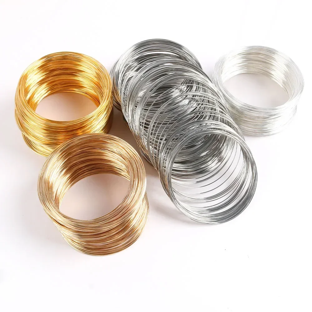 

50 Loops/Lot Metal Memory Beading Steel Wire For DIY Bracelets Necklace Jewelry Making Findings Components Supplies Accessories