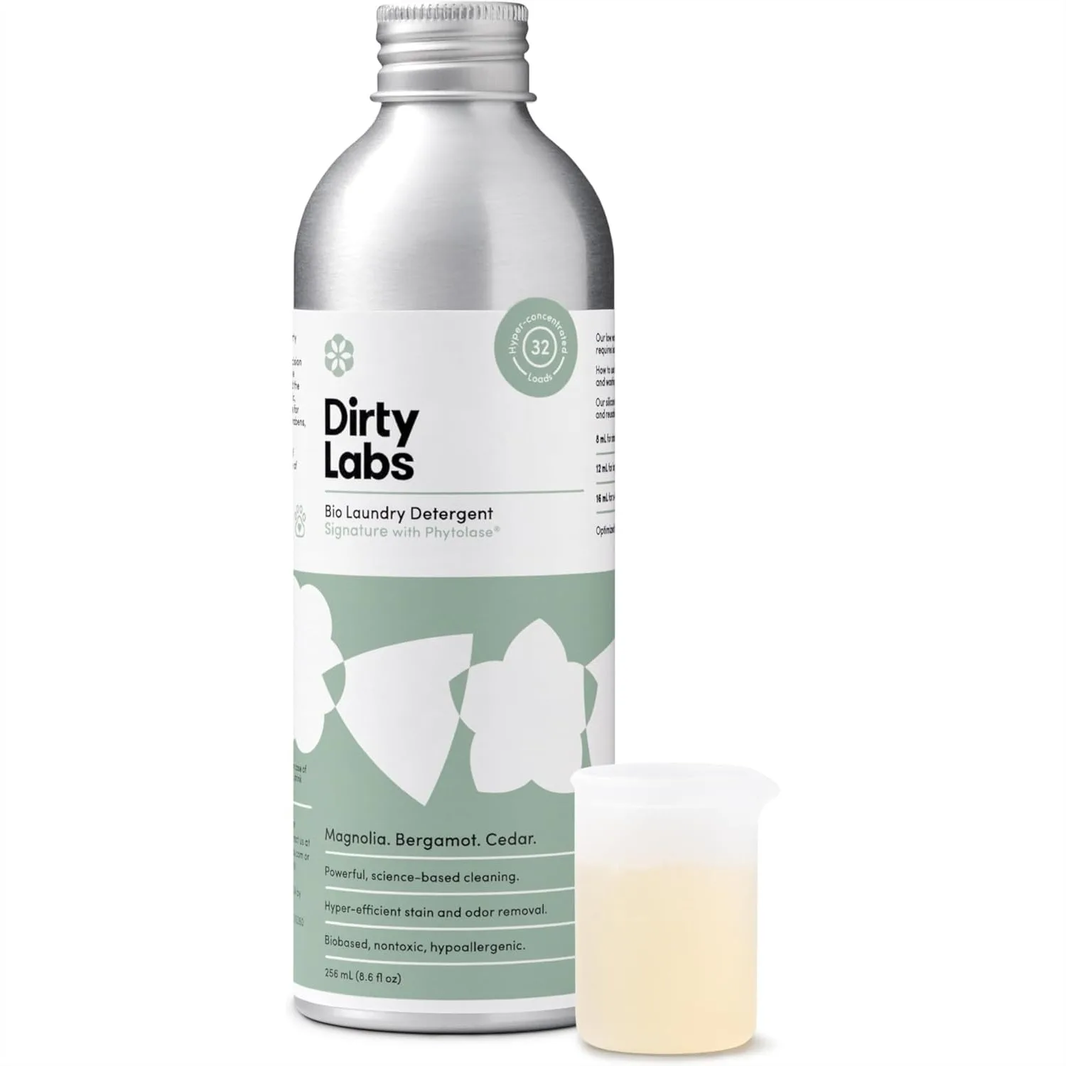 

Bio-Liquid Laundry Detergent 32 Loads Hyper-Concentrated for Stain & Odor Removal with Magnolia Bergamot Cedar Scent