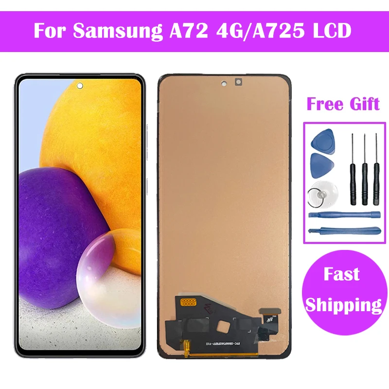 incell For Samsung Galaxy A72 4G LCD Display With Touch Screen Digitizer Assembly Repair Parts For Samsung A725F A725F/DS A725M