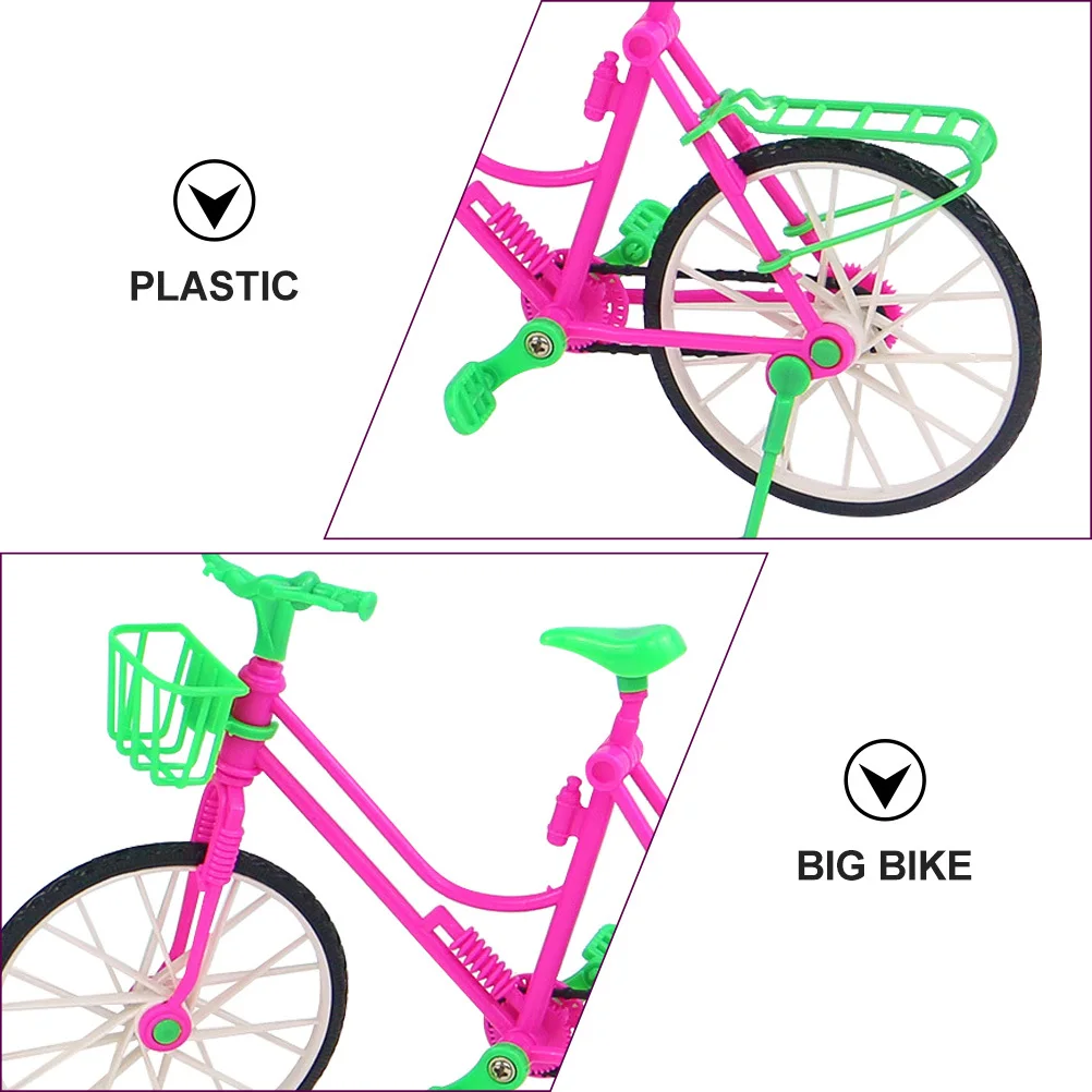 

Simulated Large Bicycle Kids Playing House Bike Prop Simulation Adornment Girls Decorations Mini Accessory Layout Plastic Toy