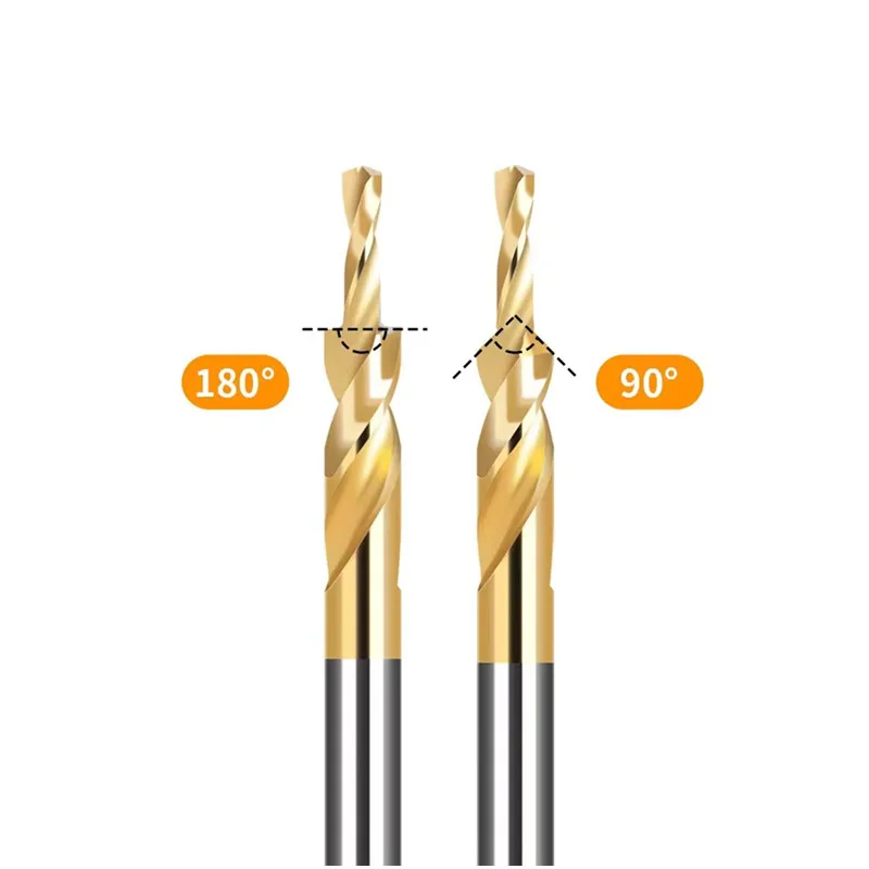 M3/M4/M5/M6/M8 90/180 Degree Straight Shank Step Drill Two-Stage Straight Shank Twist Drill Conutersunk Drill Sub-Step Drill