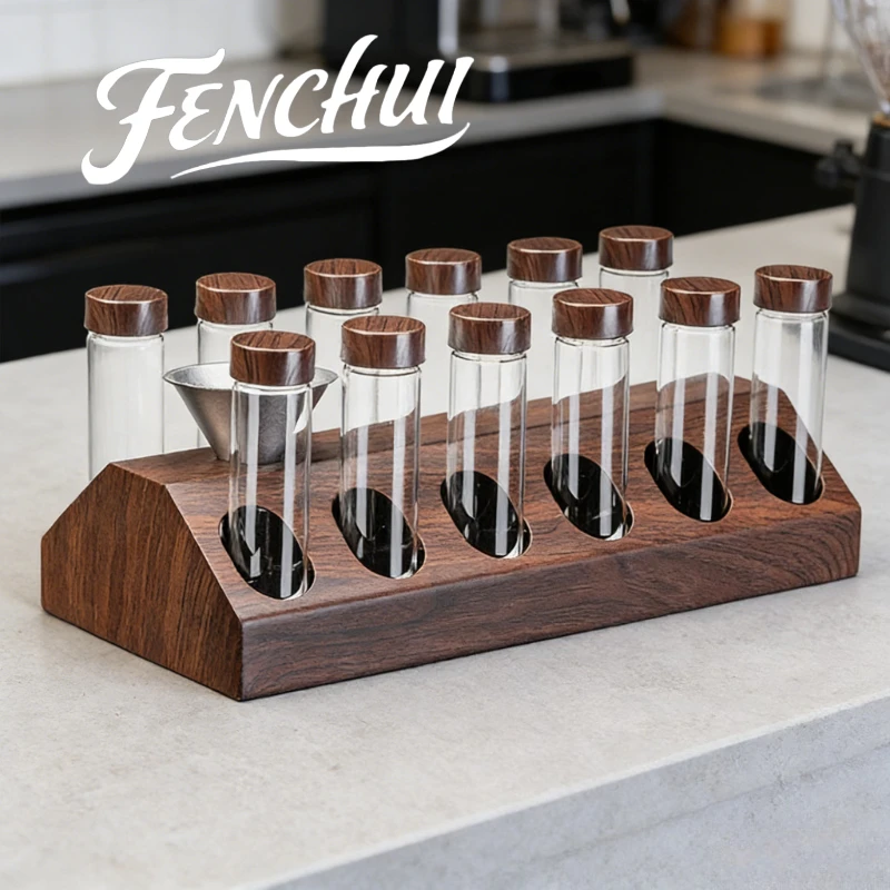 

Fenchui Energy Glass Coffee Containers Bean Cellar Sealing Tubes Stainless Steel Coffee Bean Storage Rack Vacuum For Barista