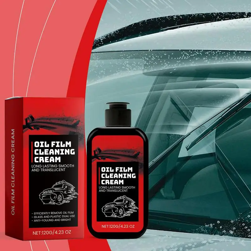 Car Glass Oil Film Cleaner Automotive Oil Film Cleaning Cream 100ml Automotive Glass Cleaning Front Windshield Glass Oil Film