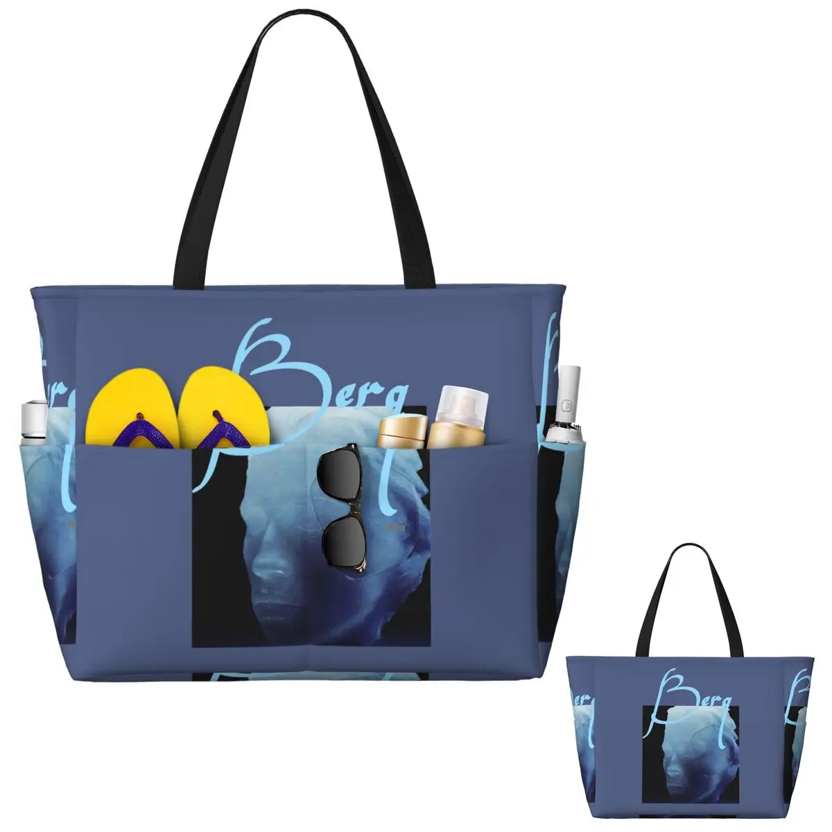 

Berq Album Beach Tote Bag Sport Gym Yoga Duffle Large Tote Bag Women Travel Bag Fitness bag