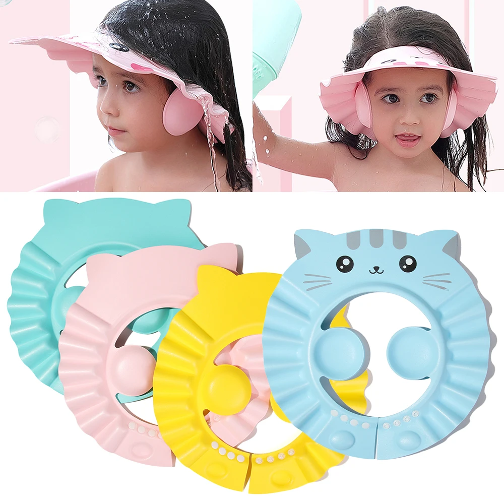 

Newborn Infant Portable Adjustable Waterproof Hair Wash Hat Shampoo Shield Bath Head Cover Baby Shower Cap