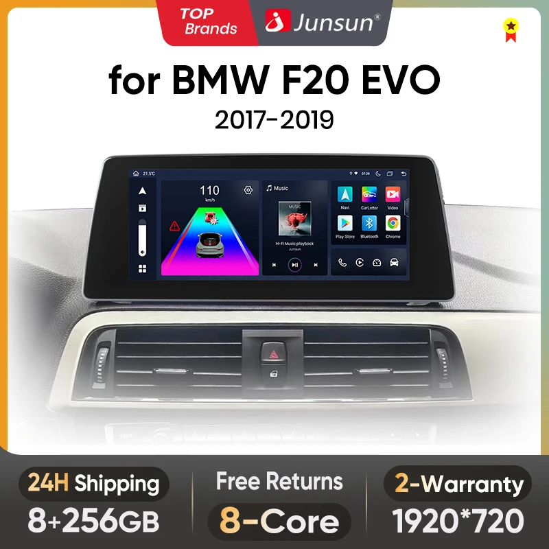 Junsun Wireless CarPlay Andorid Auto Car Radio для BMW 1 серии F20 2017-2019 EVO Smart Intelligent Systems 4G BT GPS-навигация