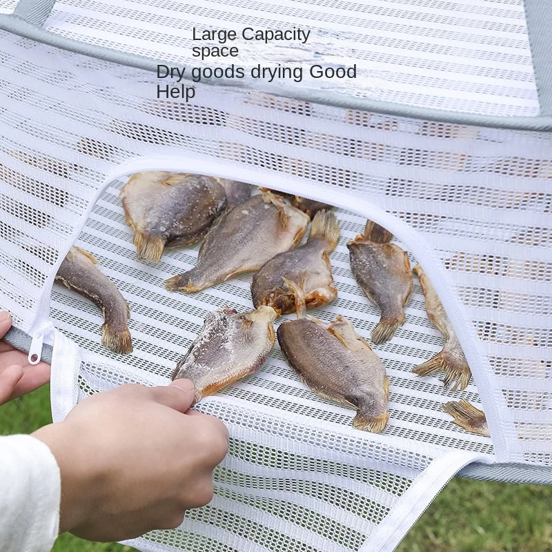 Three-layer Drying Net Anti-mosquito Drying Fish Net Durable Strong and Dry Goods Net Drying Salted Fish Drying Artifact