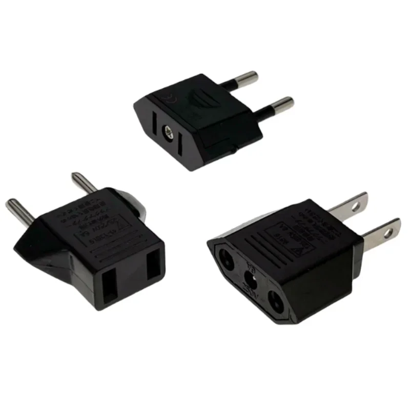 US To EU American Travel Adapter 2 pin 40mm European EU To US plug Power adapter Converter Electrical Socket Outlet