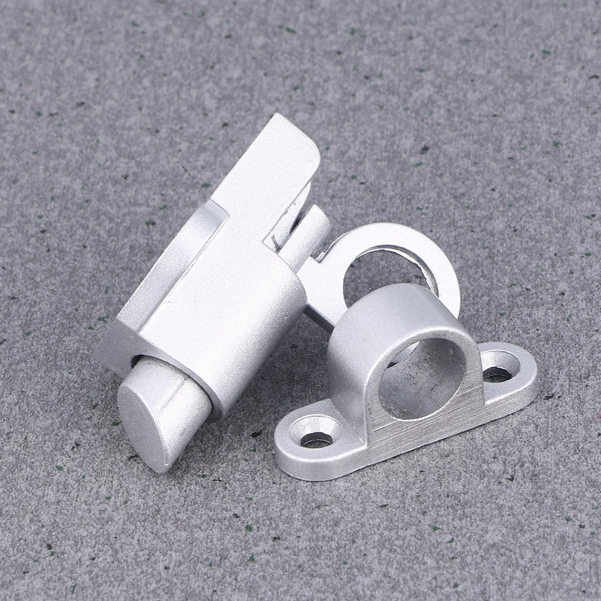 

Premium Aluminum Alloy Door Bolt with Pull Ring Spring Bounce Mechanism for Secure Self-Closing Latch Use Silver