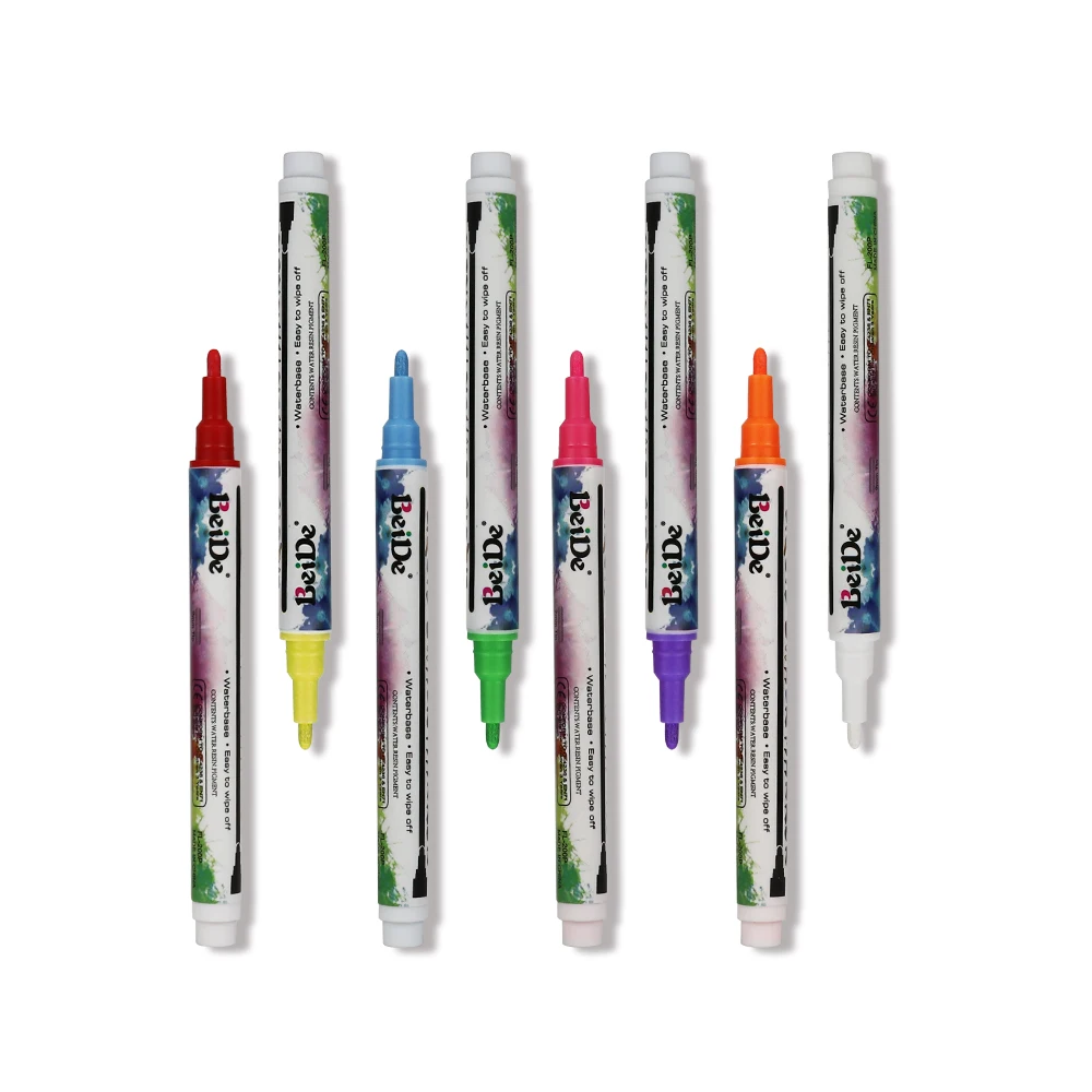 Fine Tip 2mm 8 Vibrant Chalk Marker Pen, Erasable Water-Based Glass Pen, Chalkboard Pen for Kids & Adults