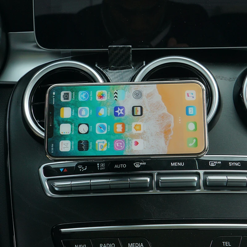 Magnetic car phone holder gps holder air vent bracket mobile phone clip for Mercedes Benz W205 E Class GLC X253 GLC43 GLC63