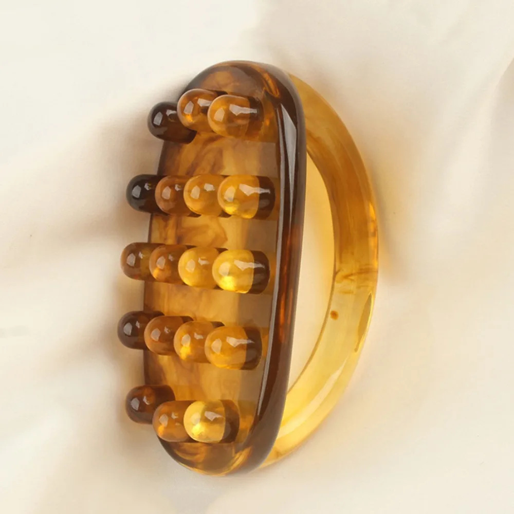 

For Men Women 18 Beads Lymph Massage Tools Resin Material Manual Handheld Body Massage Brush Body Shaping Gua Sha Comb