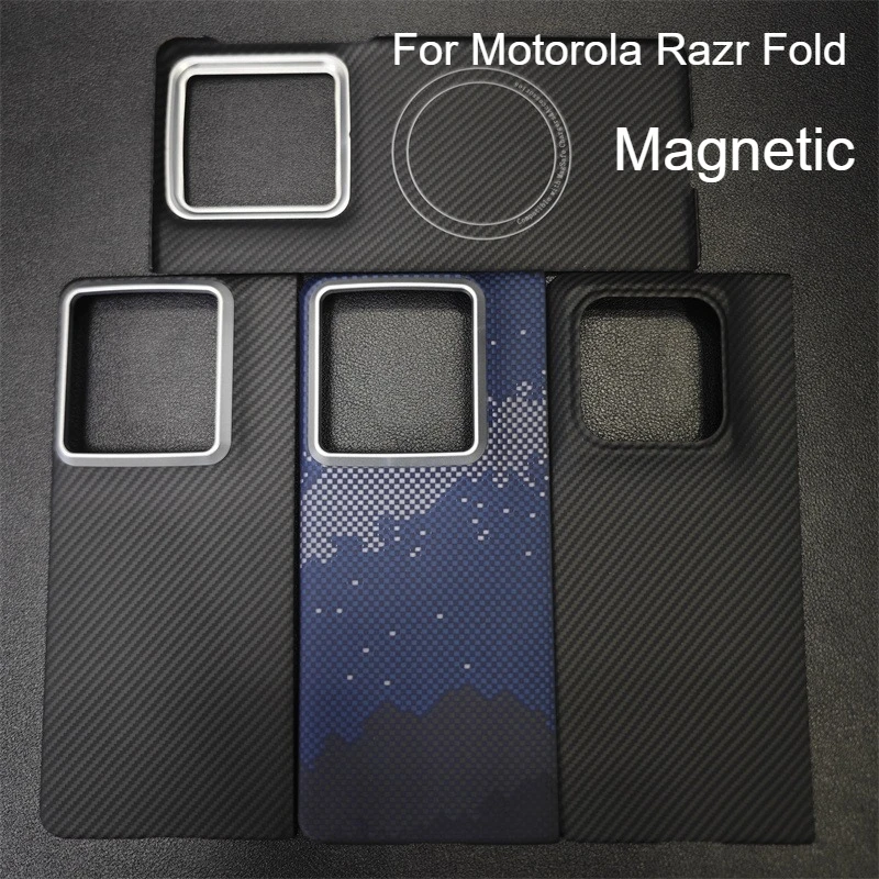 

for Motorola Razr Fold Aramid Carbon Fiber Case Magnetic Case Ultra thin Lightweight Protective Armor Cover Protective Cover