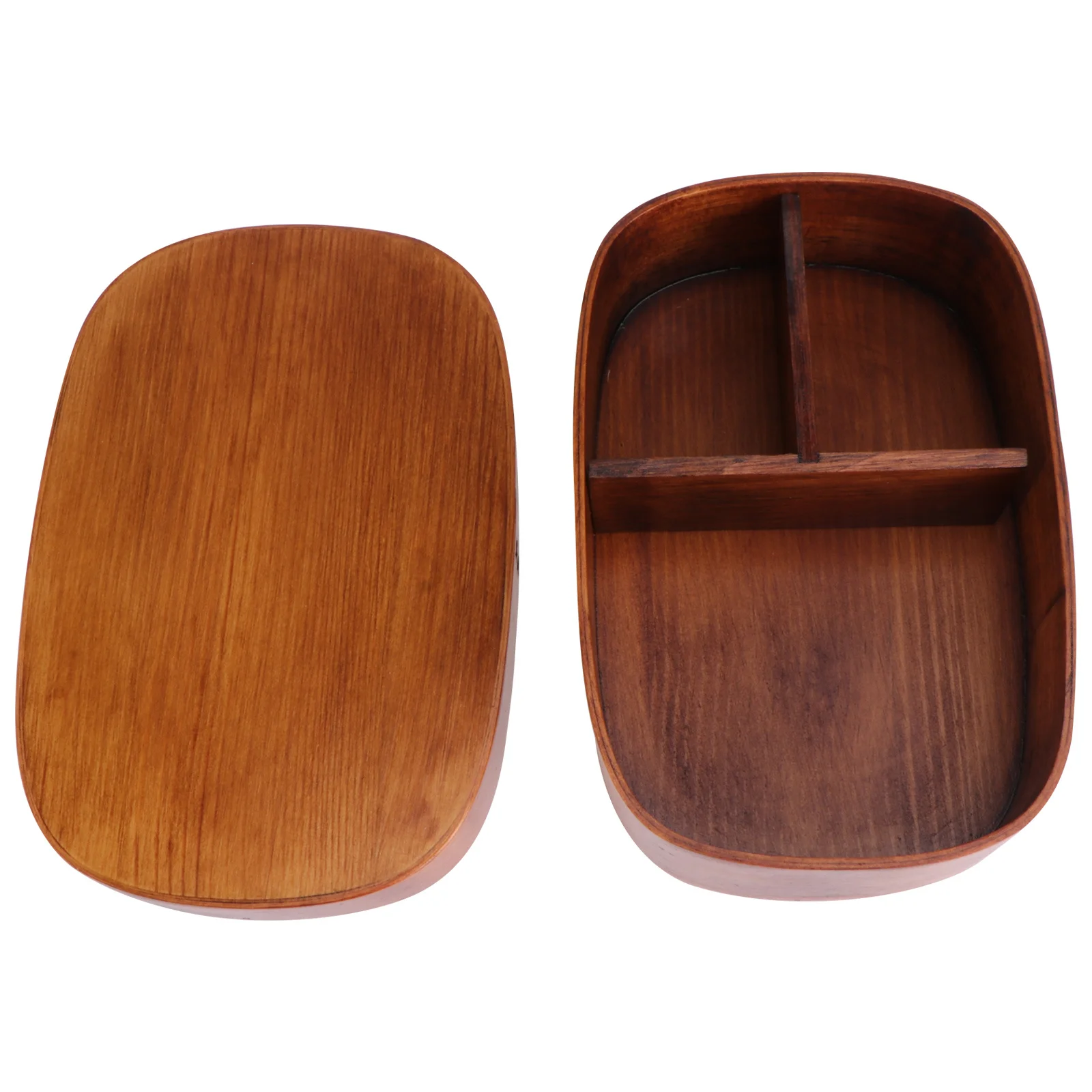 

Wooden Lunchbox Natural Wood Bento Box Removable Divider Sushi Storage Container Portable Food Box For Picnic Travel