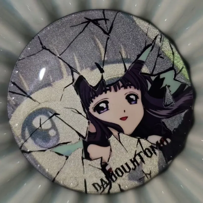 58 مللي متر بطاقة الآسر ساكورا أنيمي شارة صفيح دبابيس بلاستيكية زر دبابيس لحقيبة الظهر اكسسوارات مجوهرات جمع الهدايا #4