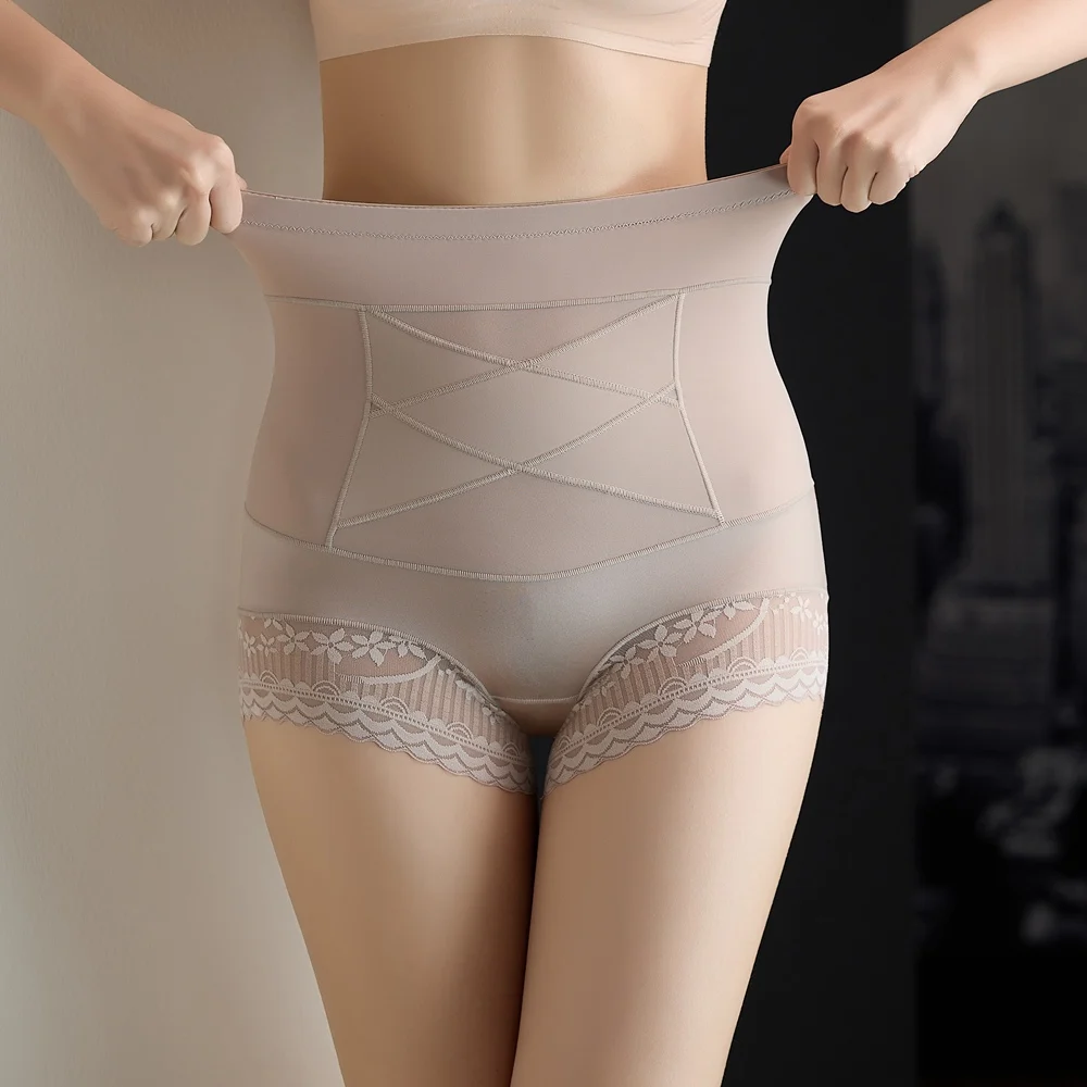 Women Shapers High Waist Hip Lift Shaping Panties Waist Trainer Fajas Colombiana Female Tummy Control Pants Lace Shapewear New