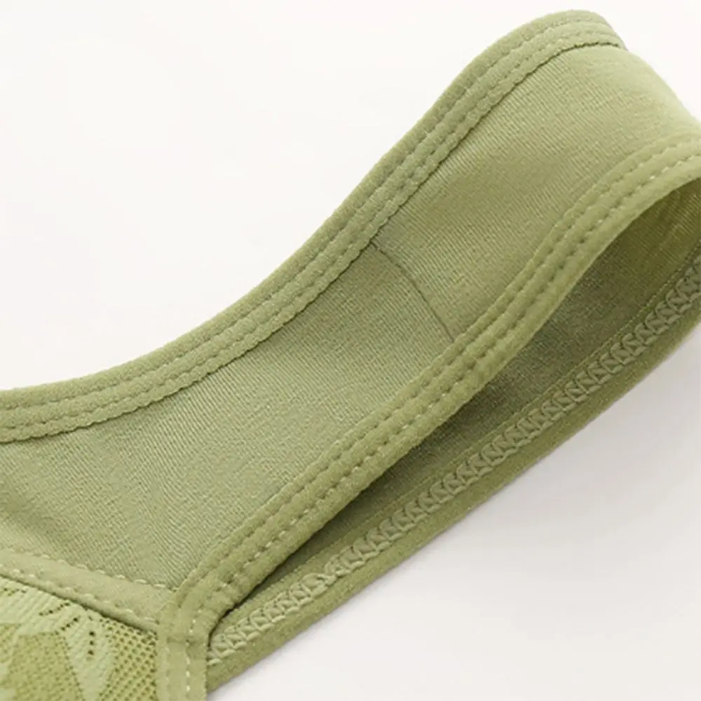 Bequeme Unterwäsche mit Blumenmuster, atmungsaktive BHs mit Blattmuster für ältere Frauen, BHs ohne Bügel mit voller Körbchengröße, Tanktop-BH für ältere Damen. – Detail 6