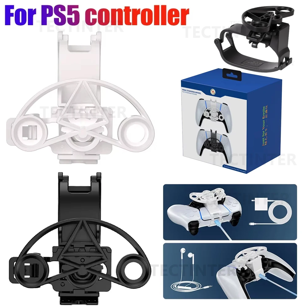 For PS5 Controller Mini Steering Wheel Racing Games Gamepad Replacement Enhanced Gaming For PS5 Direction Auxiliary Accessories