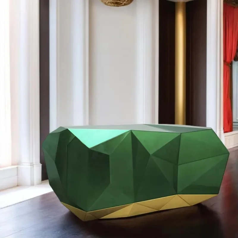 Multiple Colors Customizable Storage Cabinet Modern Living Room Luxury Geometric Console Cabinet