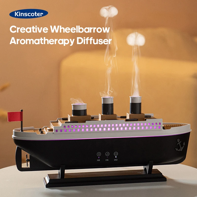 Humidificateur d'air créatif pour brouette, diffuseur d'arôme, pulvérisateur avec anneau de brume d'eau, émette des brumelles d'eau douces pour huile essentielle et maison