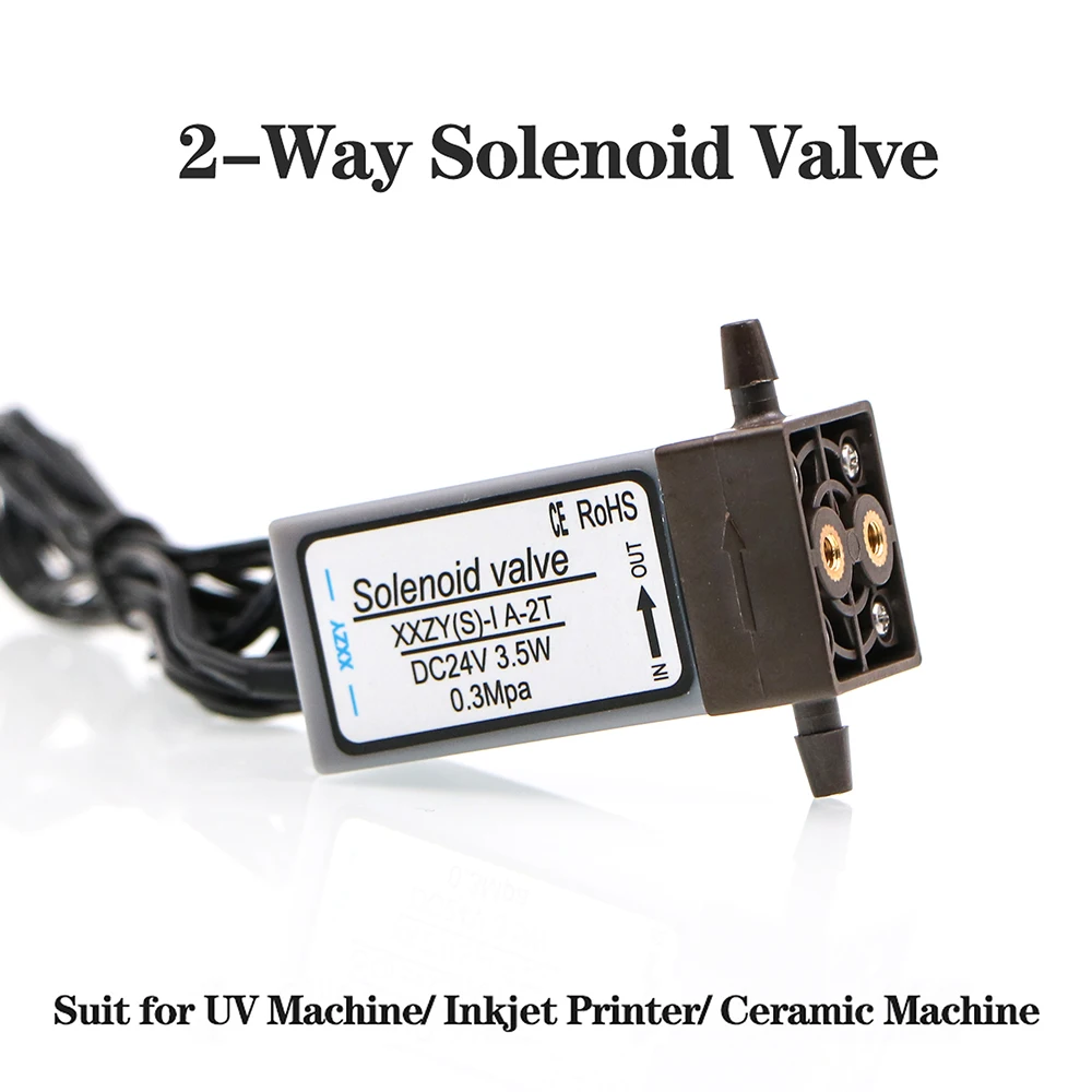 

Negative Pressure 2-Way Solenoid Valve 24V 3.5W 0.3Mpa for UV Flatbed Machine Solvent Printer