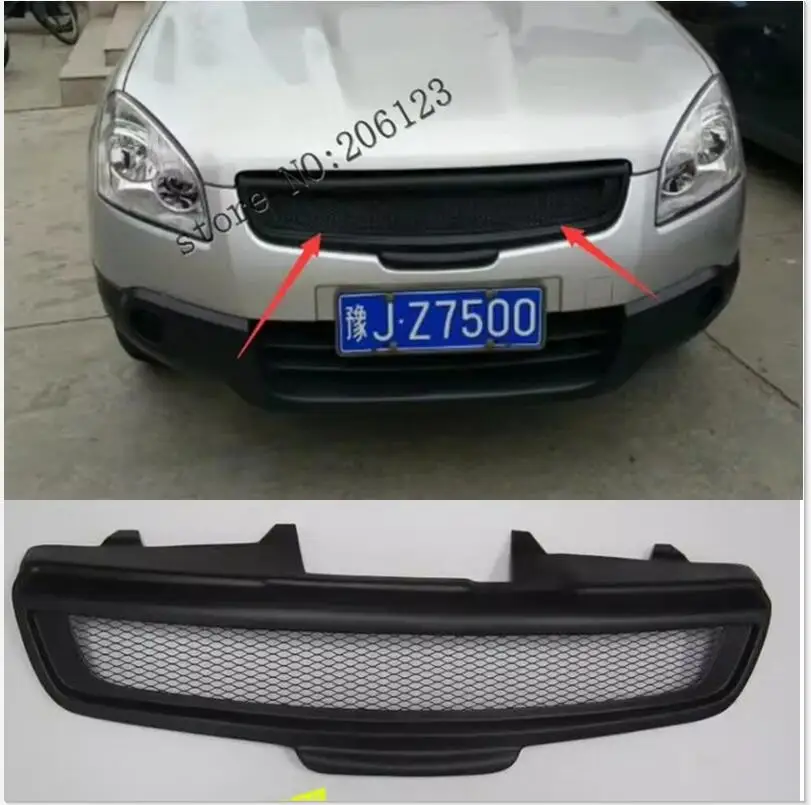 Resin Black Front Bonnet Grille Grill Overlay Fits Nissan Qashqai 2008-2012 1PCS For Nissan Qashqai / +2 / Dualis 2007-2013 J10