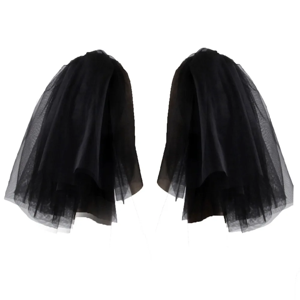 Elegant Tulle Bridal Sleeves Puffy Detachable Bridal Shawl Photography Prop Solid Color Wedding Dress Accessories