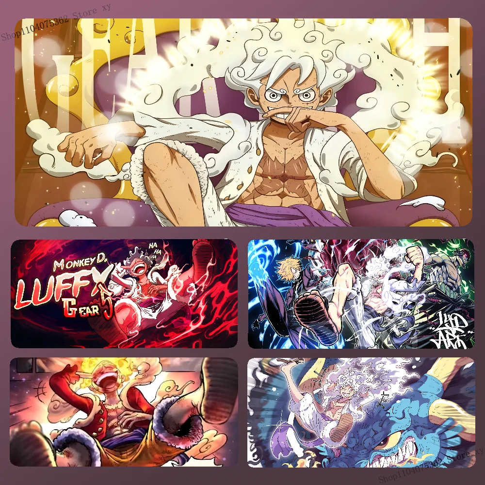 

Anime Mouse Pad Luffy Gear5 Vivid Colorful ONE-PIECE Mousepad Large Computer Gaming Accessories MousePads Desk Mats Anti-slip