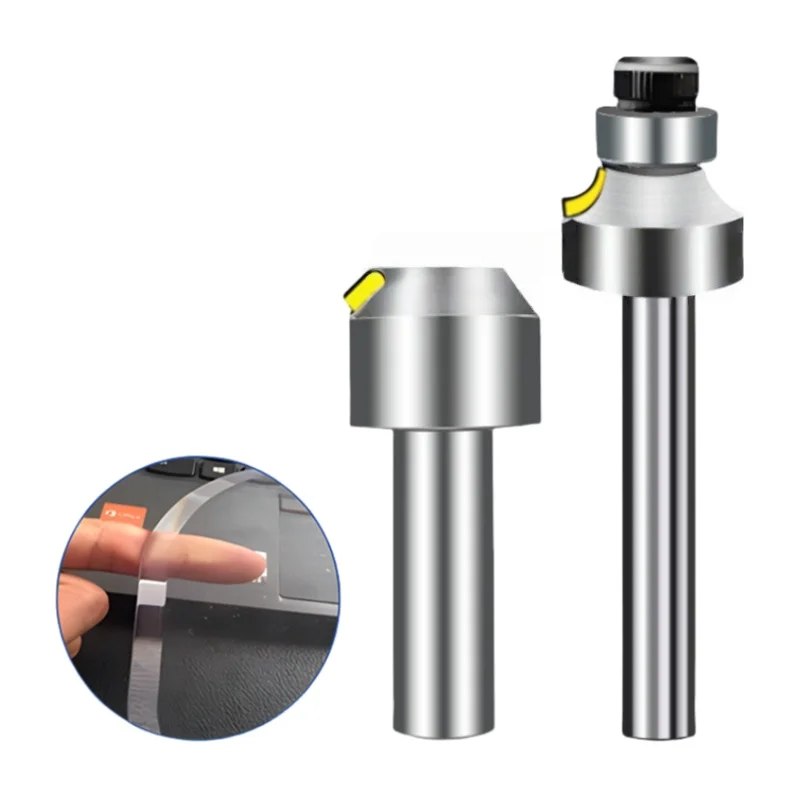 

MCD Diamond Chamfer 45angle and 90angle Round Corner Router Bit R Milling Cutter Mirror Edge Trimming and Polishing machine