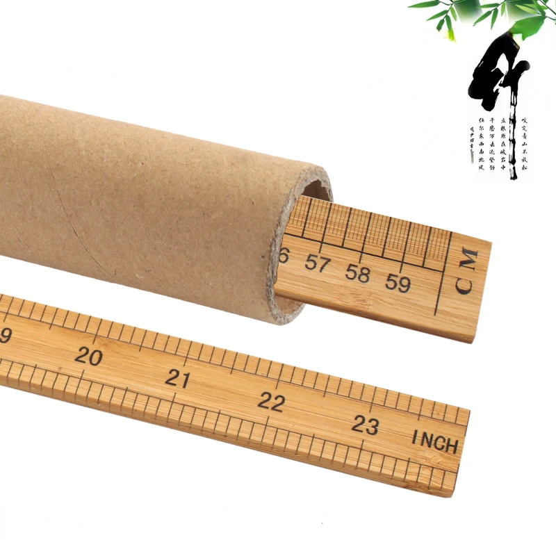 Tailor Special Ruler High Quality Bamboo Ruler M Clothing Measuring Tape Volume Bed Cover Straight Wooden Ruler Market Inch Chi