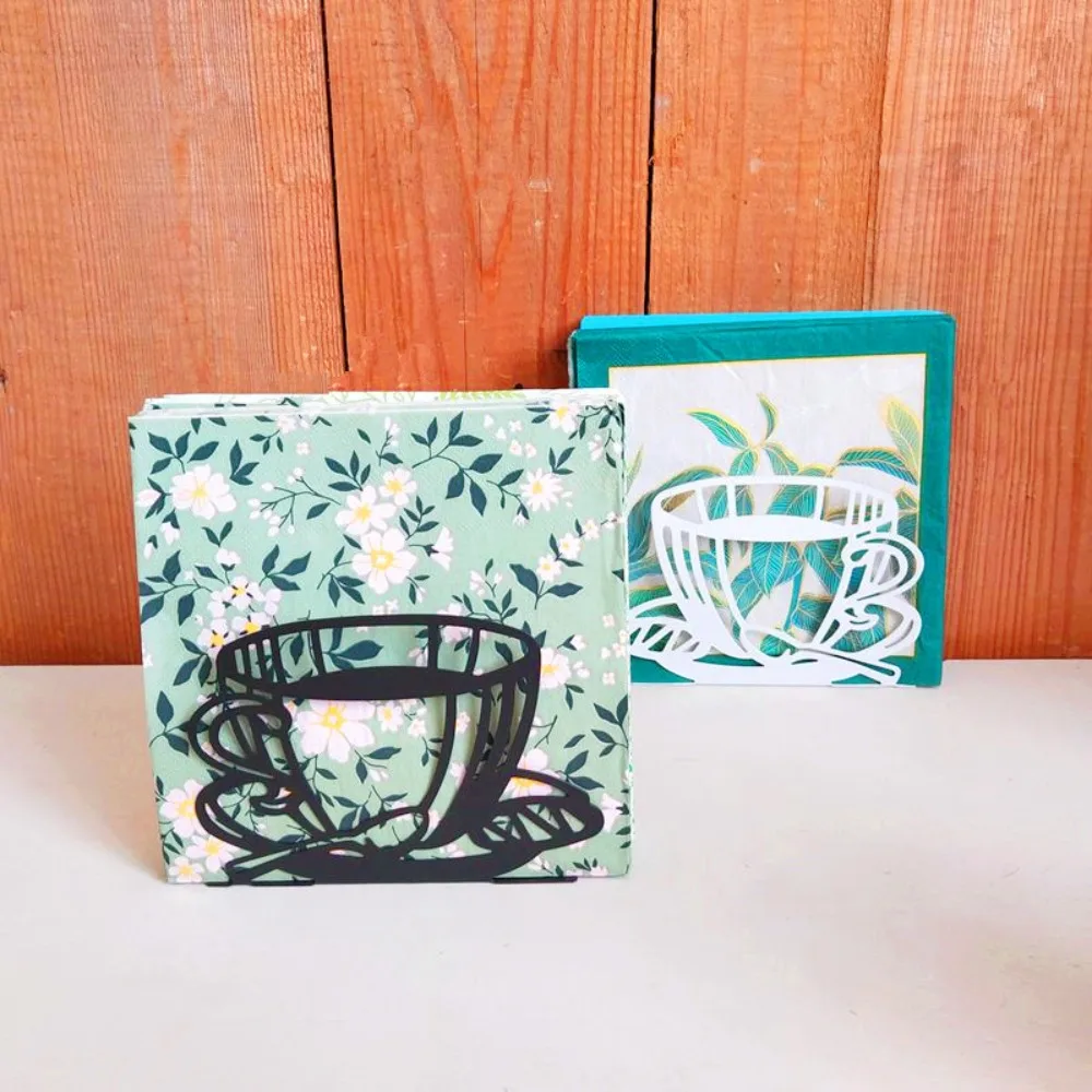 

New Black Napkin Holder Stainless Steel 5.1 X 3.9 X 1.57 Inches Standing Napkin Dispenser Coffee Holders for Paper Kitchen